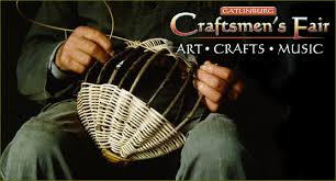 Basket weaving logo - THE GATLINBURG CRAFTSMEN'S FAIR - A GREAT SMOKY MOUNTAIN TRADITION
