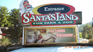 Entrance sign - SANTA'S LAND - A GREAT PLACE FOR FAMILY FUN!