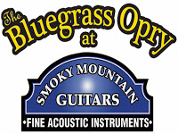 Bluegrass Opry sign - HIT THE RIGHT NOTES FOR THE HOLIDAYS AT SMOKY MOUNTAIN GUITARS