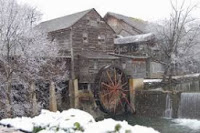 Old Mill in winter - MERRY CHRISTMAS AND HAPPY HOLIDAYS FROM THE GREAT SMOKY MOUNTAINS!