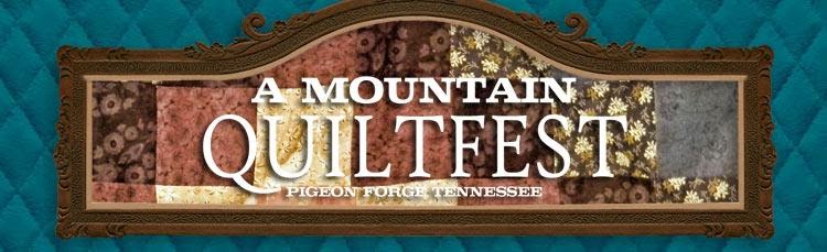 A Mountain Quiltfest logo - 20th ANNUAL "A MOUNTAIN QUILTFEST" AT LECONTE CENTER IN PIGEON FORGE