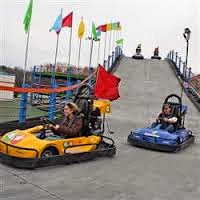 Carts on track 2 - THE TRACK IN PIGEON FORGE SAYS "COME RIDE WITH US!"