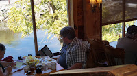 OMcoupleatwindow - LEAVES CHANGE BUT THE FOOD AT THE OLD MILL IS ALWAYS DELICIOUS!