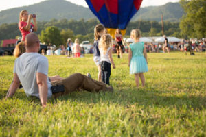 balloon people watching 300x200 - Great Smoky Mountains Hot Air Balloon Festival