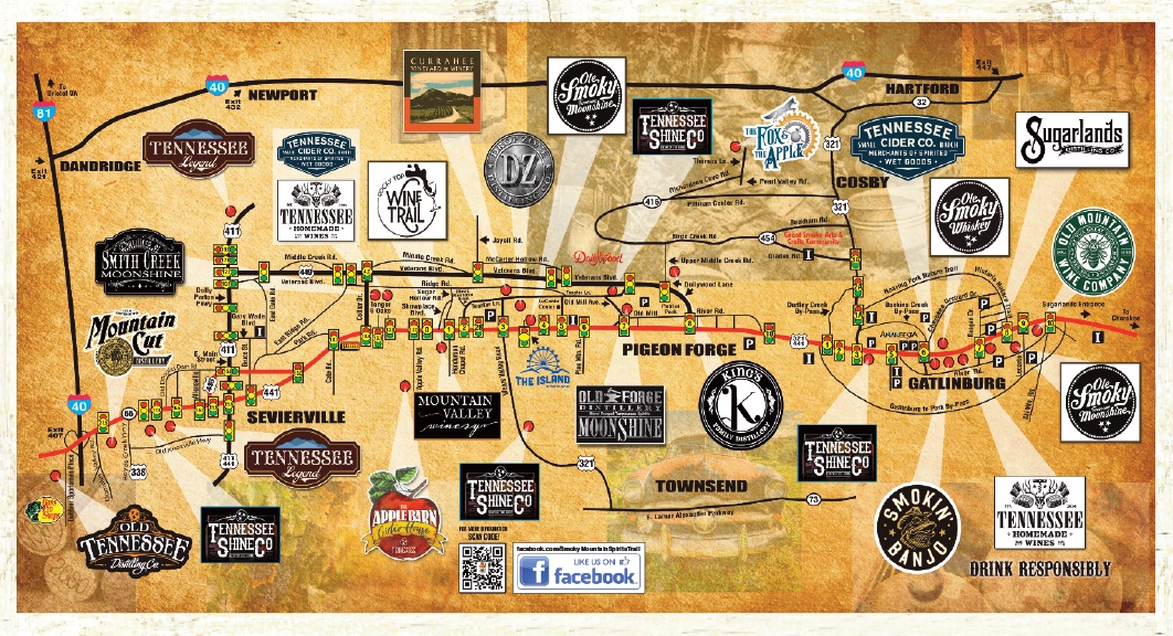 Spirits Trail Map 2026 - Smoky Mountain Spirits Trail Book